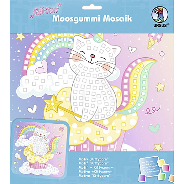 URSUS Moosgummi-Mosaik Glitter - Kittycorn