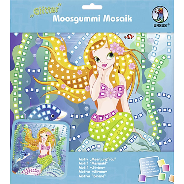 URSUS Moosgummi-Mosaik Glitter - Meerjungfrau