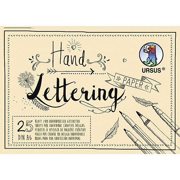 URSUS - URSUS Handlettering Paper, DIN A6, creme