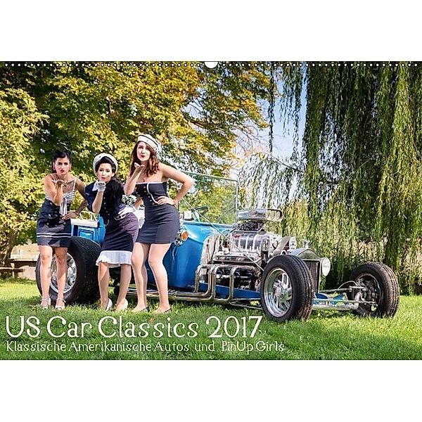 US Car Classics 2017 - Klassische amerikanische Autos und PinUp Girls (Wandkalender 2017 DIN A2 quer), Michael Suhl