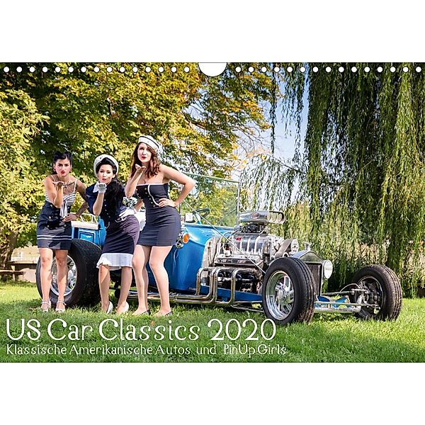 US Car Classics 2020 - Klassische amerikanische Autos und PinUp Girls (Wandkalender 2020 DIN A4 quer), Michael Suhl