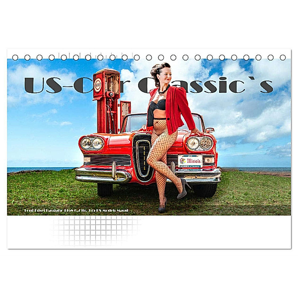US-Car Classic's (Tischkalender 2024 DIN A5 quer), CALVENDO Monatskalender, Detlef Kolbe (dex-photography)