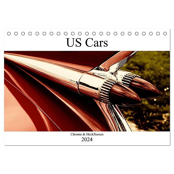 US Cars Chrome & Heckflossen (Tischkalender 2024 DIN A5 quer), CALVENDO Monatskalender, © Michael Jaster Fotografie Düsseldorf