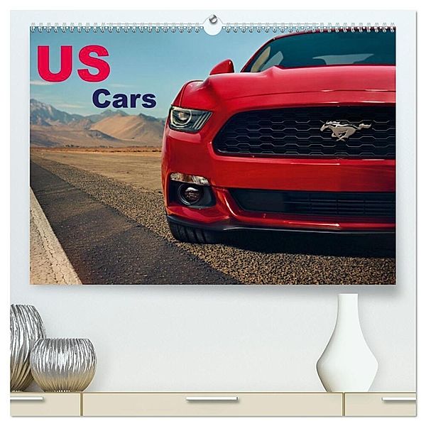 US Cars Kalender (hochwertiger Premium Wandkalender 2024 DIN A2 quer), Kunstdruck in Hochglanz, insideportugal