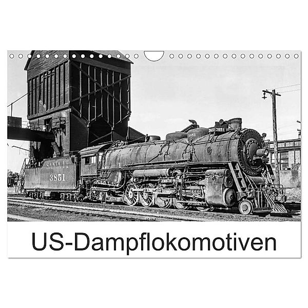 US-Dampflokomotiven (Wandkalender 2024 DIN A4 quer), CALVENDO Monatskalender, Michael Schulz-Dostal