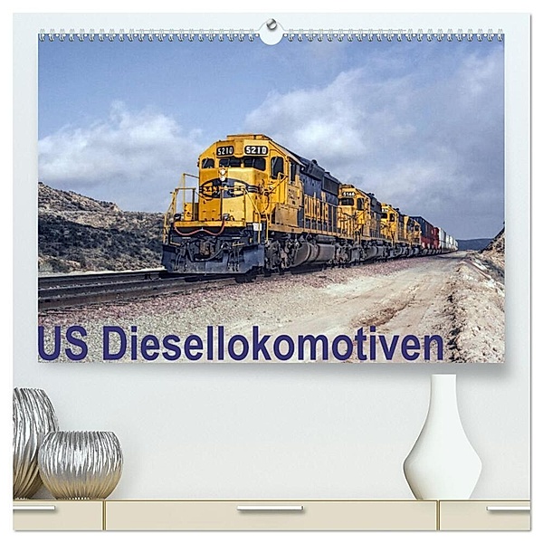US Diesellokomotiven (hochwertiger Premium Wandkalender 2024 DIN A2 quer), Kunstdruck in Hochglanz, Michael Schulz-Dostal