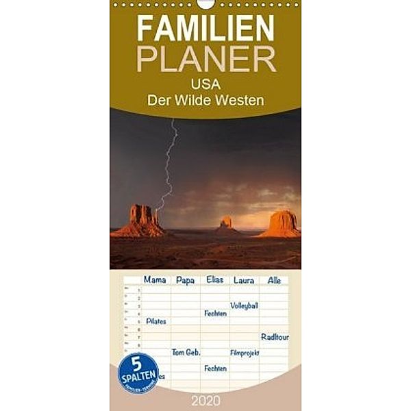 USA - Der Wilde Westen - Familienplaner hoch (Wandkalender 2020 , 21 cm x 45 cm, hoch), Michael Weber