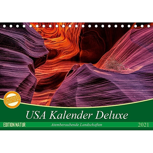 USA Kalender Deluxe (Tischkalender 2021 DIN A5 quer), Patrick Leitz