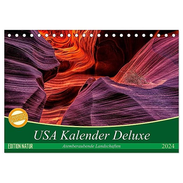 USA Kalender Deluxe (Tischkalender 2024 DIN A5 quer), CALVENDO Monatskalender, Patrick Leitz