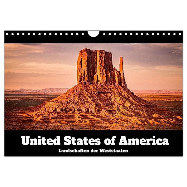 USA: Landschaften der Weststaaten (Wandkalender 2024 DIN A4 quer), CALVENDO Monatskalender, Dennis Westermann