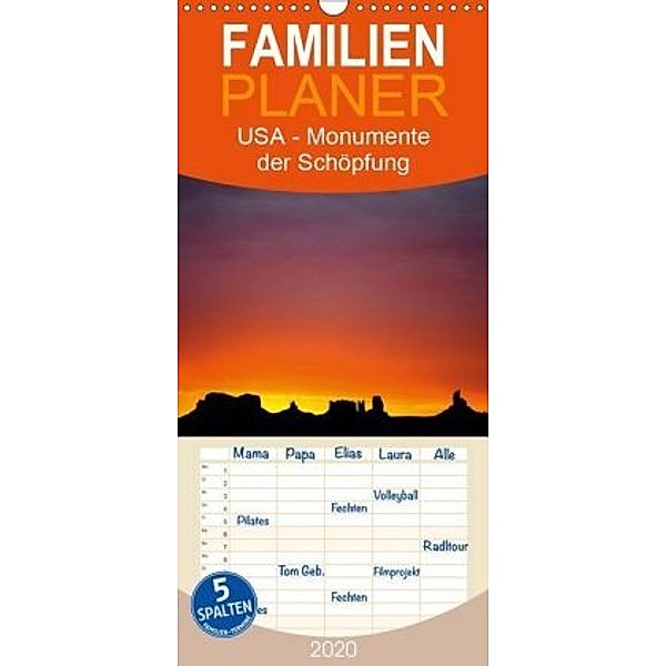 USA - Monumente der Schöpfung - Familienplaner hoch (Wandkalender 2020 , 21 cm x 45 cm, hoch), Michael Weber