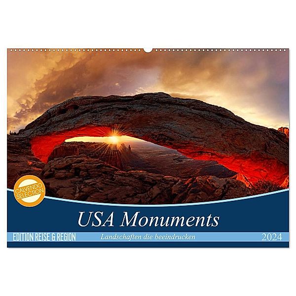 USA Monuments - Landschaften die beeindrucken (Wandkalender 2024 DIN A2 quer), CALVENDO Monatskalender, Michael Rucker