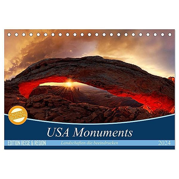 USA Monuments - Landschaften die beeindrucken (Tischkalender 2024 DIN A5 quer), CALVENDO Monatskalender, Michael Rucker