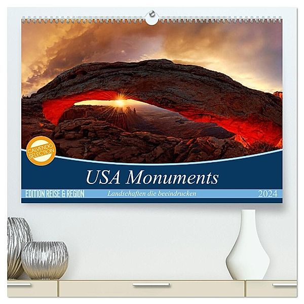 USA Monuments - Landschaften die beeindrucken (hochwertiger Premium Wandkalender 2024 DIN A2 quer), Kunstdruck in Hochglanz, Michael Rucker