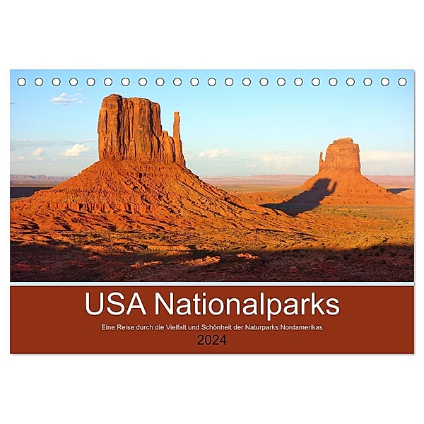 USA Nationalparks - Eine Reise durch die Vielfalt und Schönheit der Naturparks Nordamerikas (Tischkalender 2024 DIN A5 quer), CALVENDO Monatskalender, Piera Marlena Büchler