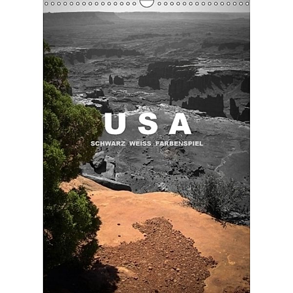 USA - Schwarz weiss Farbenspiel / AT-Version (Wandkalender 2017 DIN A3 hoch), Mona Stut Artwork