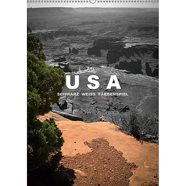 USA - Schwarz weiss Farbenspiel / CH-Version (Wandkalender 2019 DIN A2 hoch), Mona Stut Artwork