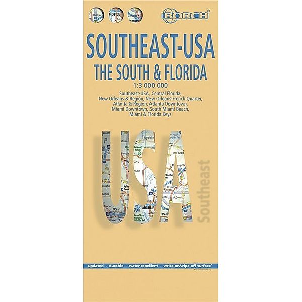 USA Southeast - The South & Florida, Borch Map