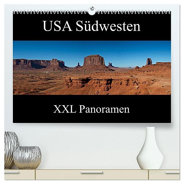 USA Südwesten - XXL Panoramen (hochwertiger Premium Wandkalender 2024 DIN A2 quer), Kunstdruck in Hochglanz, Juergen Schonnop