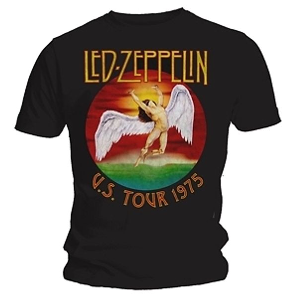 Usa Tour 1975 (T-Shirt,Schwarz,Größe S), Led Zeppelin