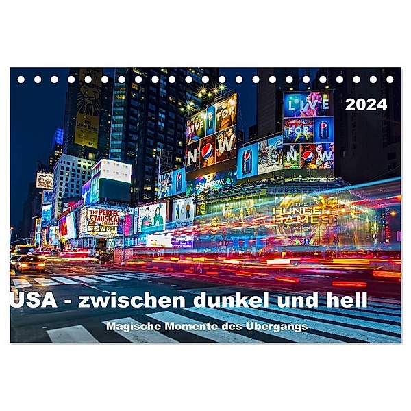 USA - Zwischen dunkel und hell (Tischkalender 2024 DIN A5 quer), CALVENDO Monatskalender, Mike Hans Steffl