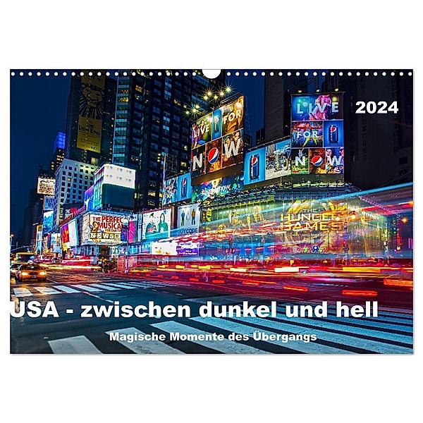 USA - Zwischen dunkel und hell (Wandkalender 2024 DIN A3 quer), CALVENDO Monatskalender, Mike Hans Steffl