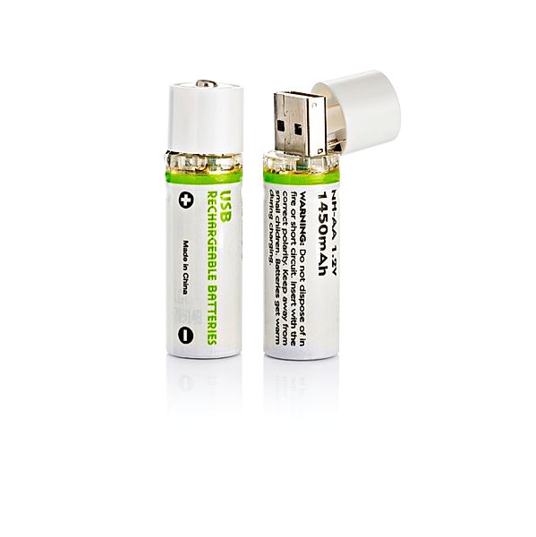 USB Batterien AA, 2er Set