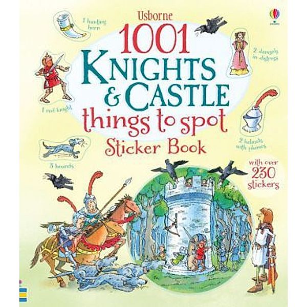 Usborne 1001 Knights & Castle Things to Spot Sticker Book, Hazel Maskell