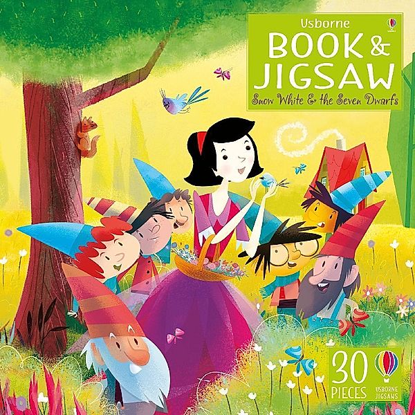 Usborne Book and Jigsaw Snow White and the Seven Dwarfs, Lesley Sims