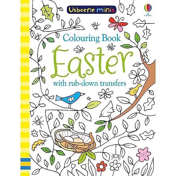 Usborne Minis / Colouring Book Easter with Rub Downs, Kirsteen Robson