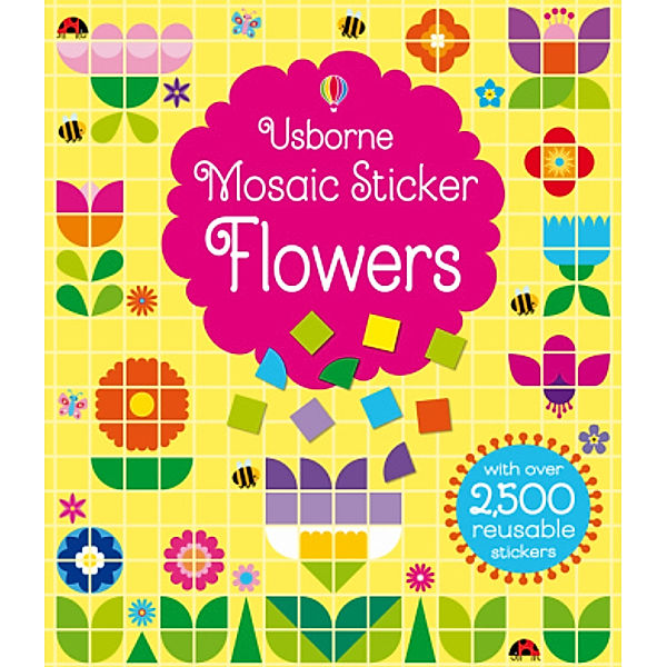 Usborne Mosaic Sticker Flowers, Kirsteen Robson