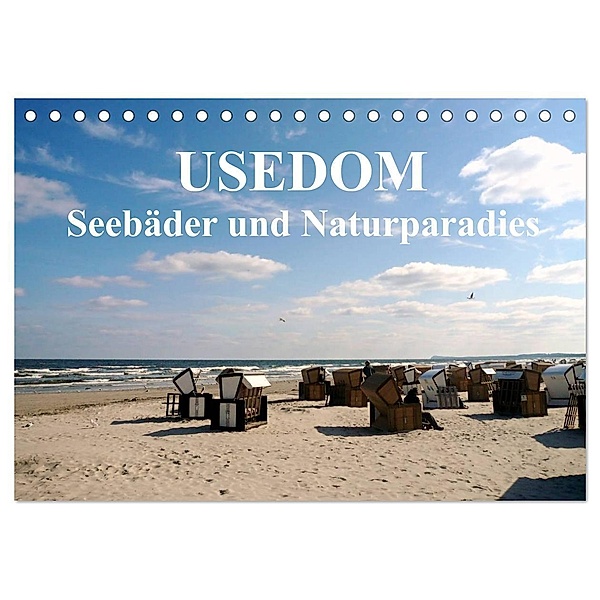 USEDOM - Seebäder und Naturparadies (Tischkalender 2024 DIN A5 quer), CALVENDO Monatskalender, Art-Motiva