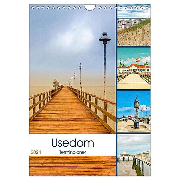 Usedom - Terminplaner (Wandkalender 2024 DIN A4 hoch), CALVENDO Monatskalender, Nina Schwarze