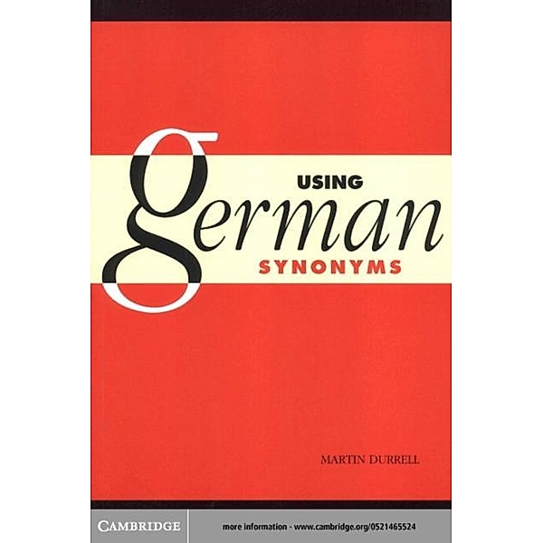 Using German Synonyms, Martin Durrell