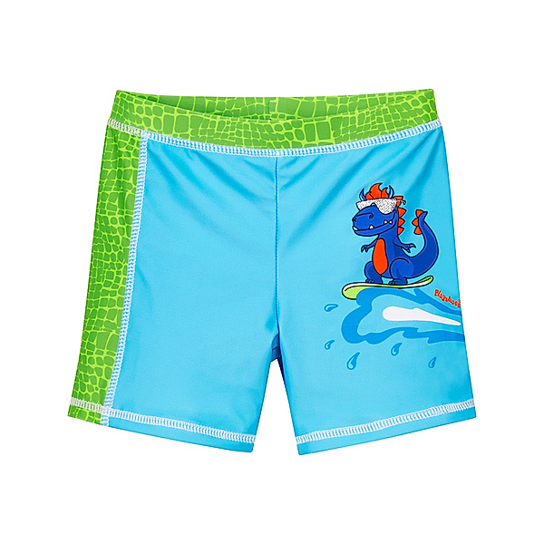 Playshoes UV-Schutz-Shorts DINO in blau/grün