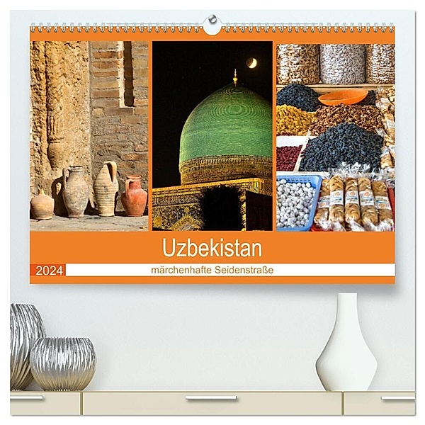 Uzbekistan - märchenhafte Seidenstrasse (hochwertiger Premium Wandkalender 2024 DIN A2 quer), Kunstdruck in Hochglanz, Brigitte Dürr