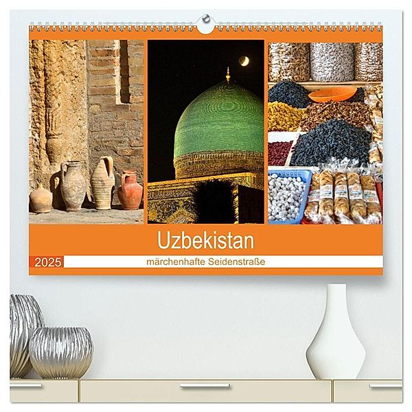 Uzbekistan - märchenhafte Seidenstraße (hochwertiger Premium Wandkalender 2025 DIN A2 quer), Kunstdruck in Hochglanz, Calvendo, Brigitte Dürr