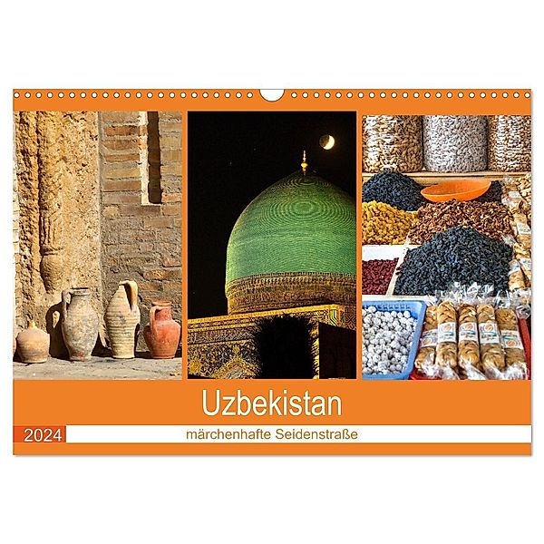 Uzbekistan - märchenhafte Seidenstrasse (Wandkalender 2024 DIN A3 quer), CALVENDO Monatskalender, Brigitte Dürr
