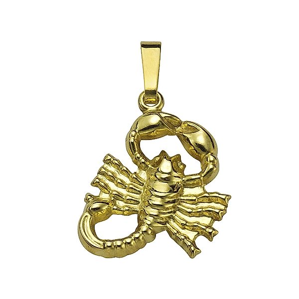 V Anhänger Sternzeichen Skorpion 585/- Gold 1,8cm Glänzend