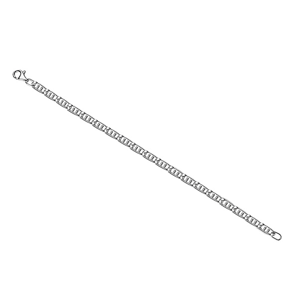 V Armband 925/- Sterling Silber 21 cm Diamantiert