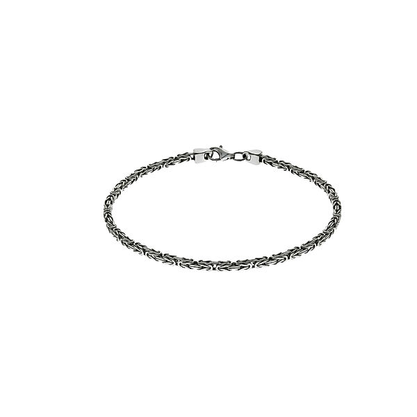 V Armband Königskette 925/- Sterling Silber Glänzend (Größe: 21)