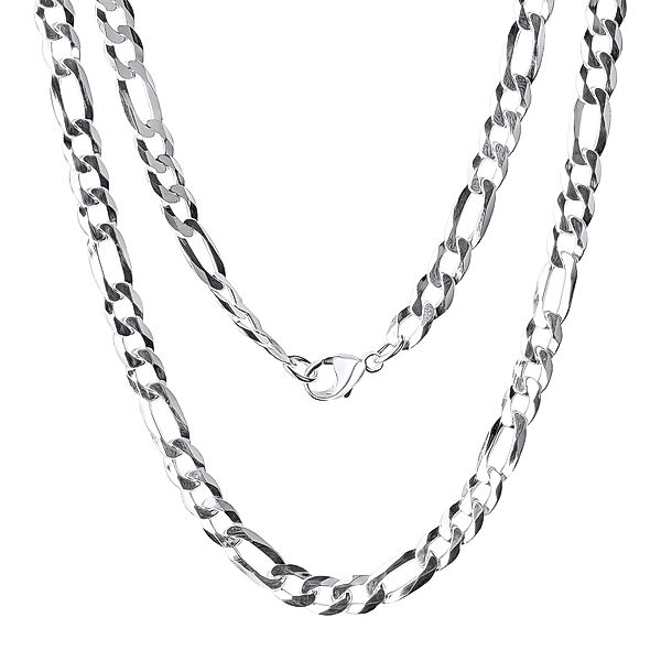 V Collier 925/- Sterling Silber 55cm Diamantiert