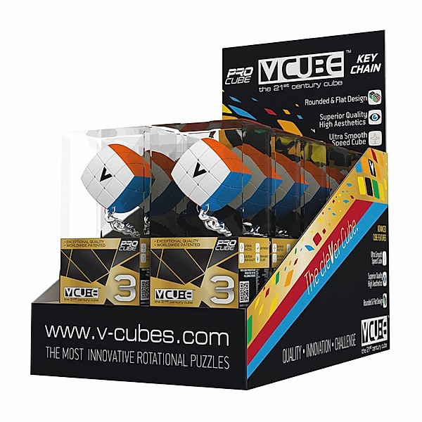 V-Cube - Zauberwürfel Anhänger gewölbt 3x3x3