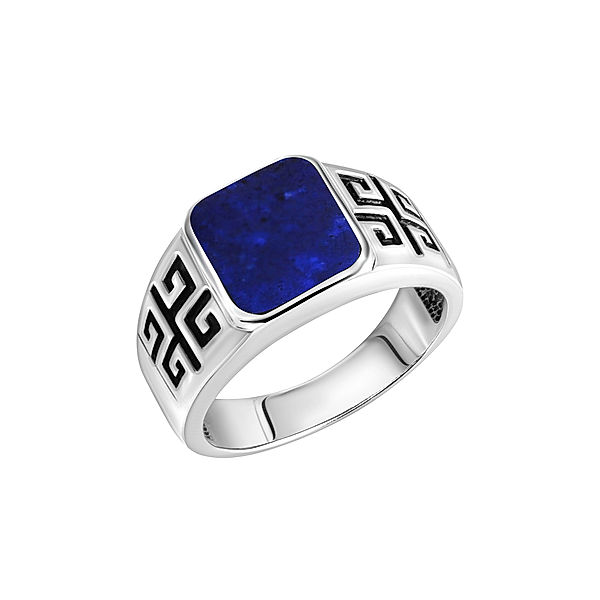 V Ring 925/- Sterling Silber Lapislazuli blau Glänzend (Größe: 019 (60,0))