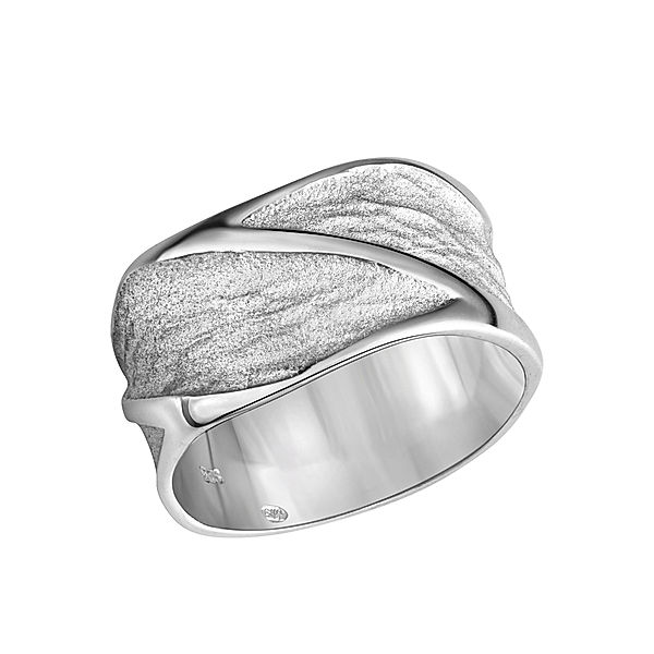 V Ring 925/- Sterling Silber Matt/Glanz (Größe: 056 (17,8))