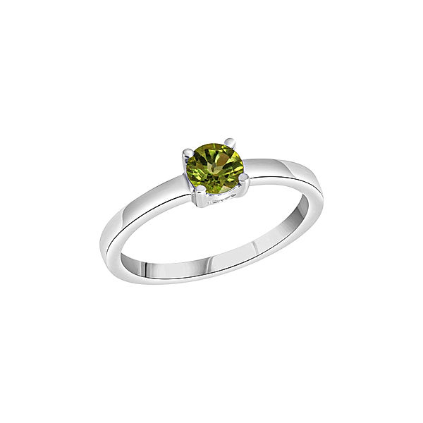 V Ring 925/- Sterling Silber Peridot grün Glänzend (Größe: 062 (19,7))