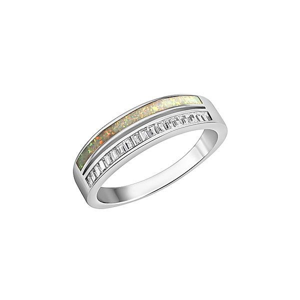 V Ring 925/- Sterling Silber Zirkonia weiß Glänzend (Größe: 058 (18,5))