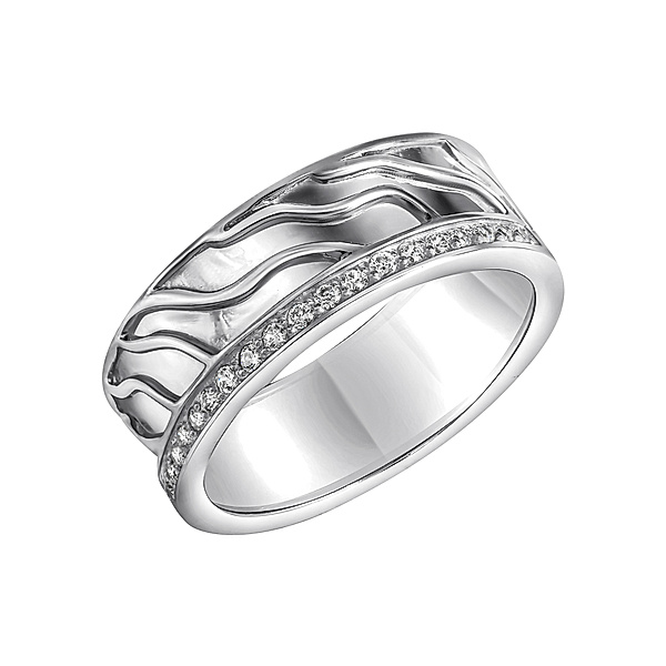 V Ring 925/- Sterling Silber Zirkonia weiß Glänzend (Größe: 056 (17,8))