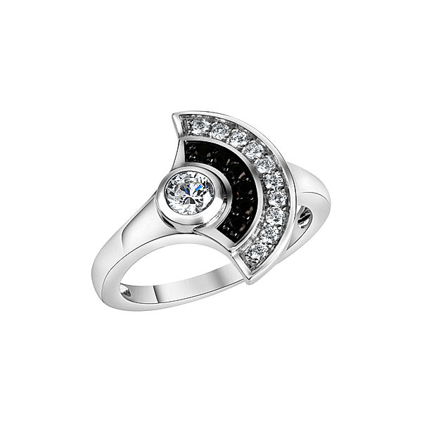 V Ring 925/- Sterling Silber Zirkonia weiß Glänzend (Größe: 056 (17,8))