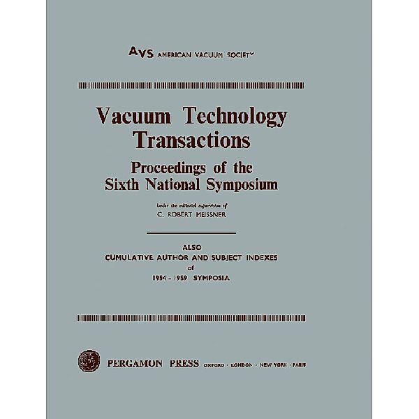 Vacuum Technology Transactions